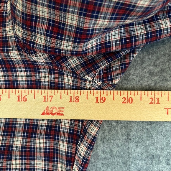 HARTFORD Plaid Cotton Long Sleeve Button Up Blouse Micro Collar Size 2 (US 6) - Picture 6 of 11